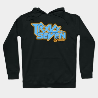 Light Blue and Orange Track Seven Band Hoodie